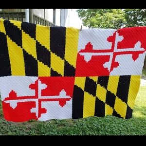 Maryland flag afghan